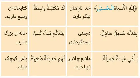 ‎فن ترجمه‎ عربی هشتم درس نهم صفحه 114