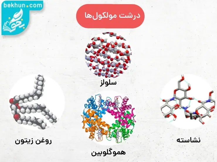انواع درشت مولکول ها فصل اول علوم نهم