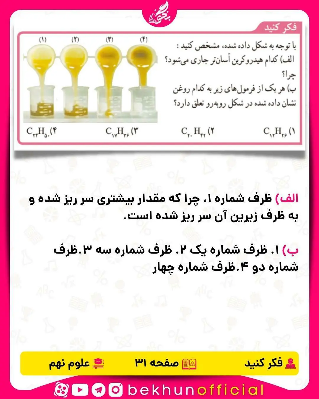 فکر کنید صفحه 31 علوم نهم