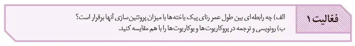 جواب فعالیت صفحه 32 زیست دوازدهم