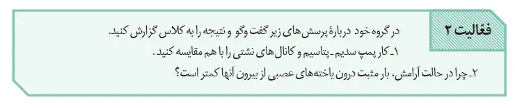 فعالیت 2 صفحه 5 فصل 1 زیست پایه یازدهم