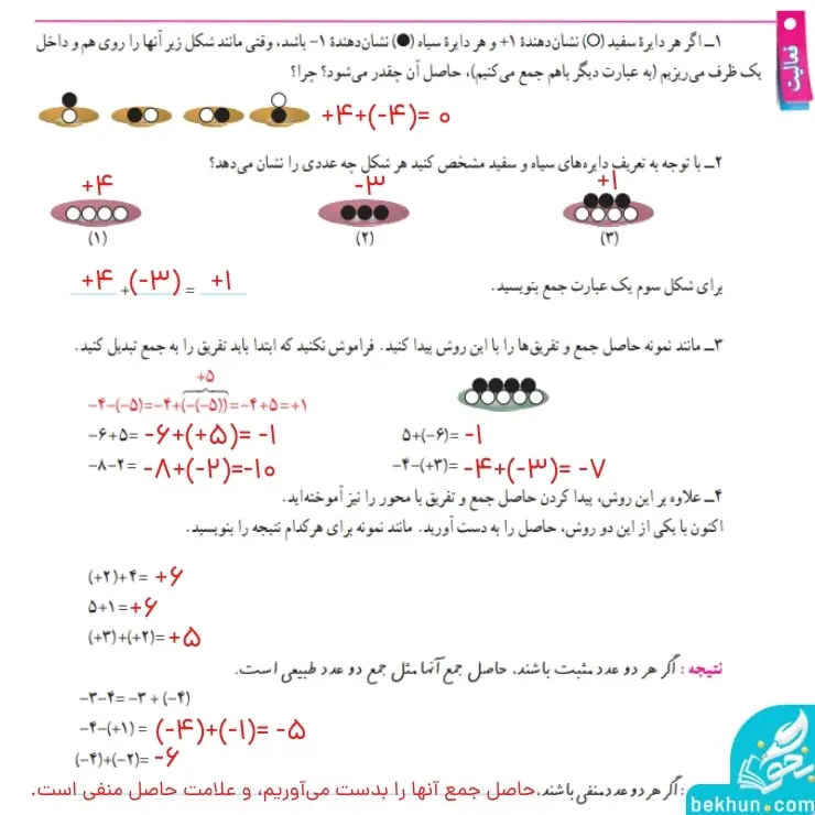 جواب فعالیت صفحه 17 ریاضی هفتم