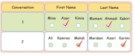 جواب تمرین صفحه 9 زبان هفتم قسمت Listening and Reading