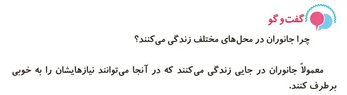جواب گفت و گو علوم سوم دبستان صفحه 90