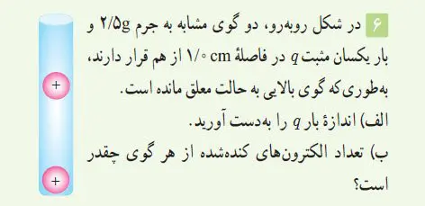 جواب پرسش 6 فصل یک فیزیک یازدهم تجربی