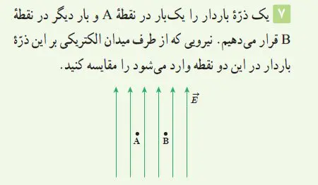پاسخ پرسش 7 فیزیک یازدهم فصل یک