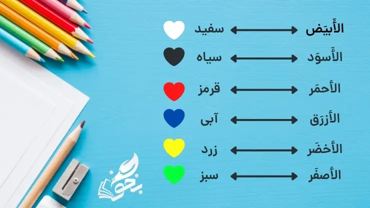 آموزش قواعد درس 1 عربی هشتم: معرفی رنگ ها به عربی