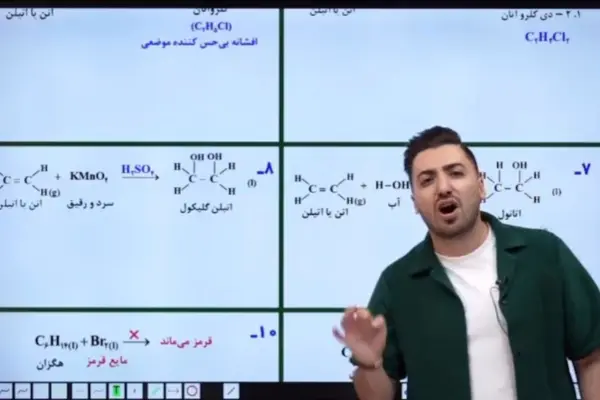 تحلیل تدریس شیمی پارسا فراهانی 6 تدریس پارسا فراهانی چگونه است