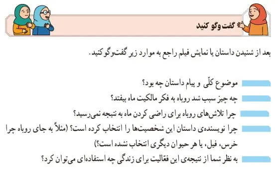 جواب گفت و گو کنید تفکر و پژوهش ششم صفحه 30