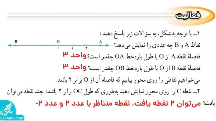 جواب فعالیت صفحه 28 ریاضی نهم
