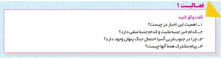 جواب فعالیت صفحه 2 انسان و محیط زیست یازدهم