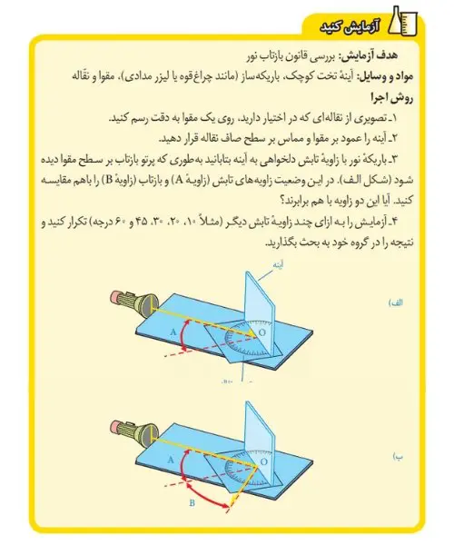 جواب آزمایش کنید صفحه 129 علوم هشتم