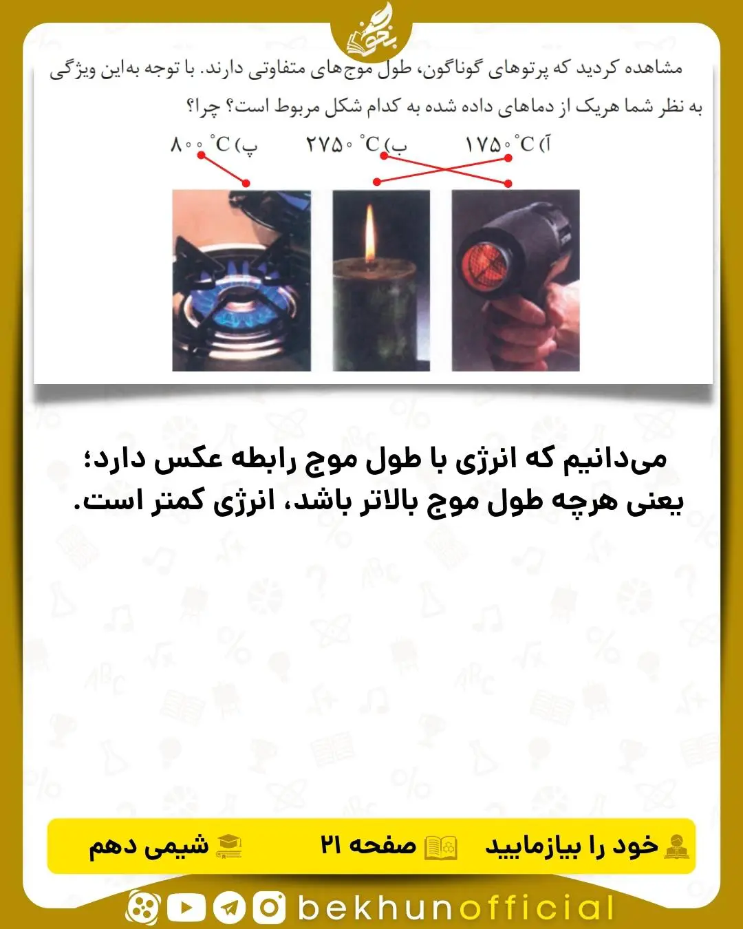 خود را بیازمایید شیمی دهم صفحه 21