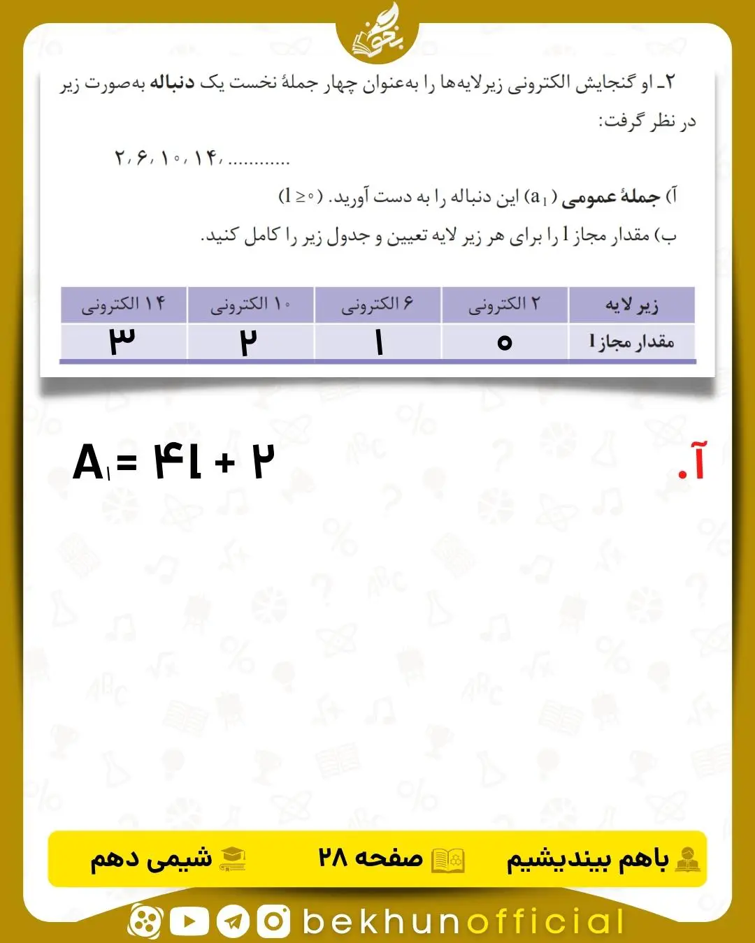 جواب باهم بیاندیشیم شیمی دهم صفحه 28 