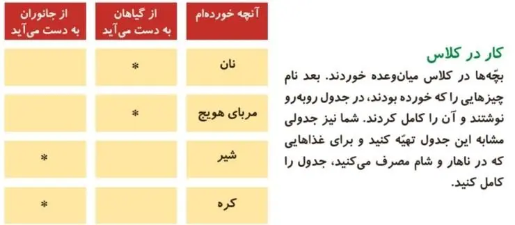 کار در کلاس علوم دوم ابتدایی صفحه 81