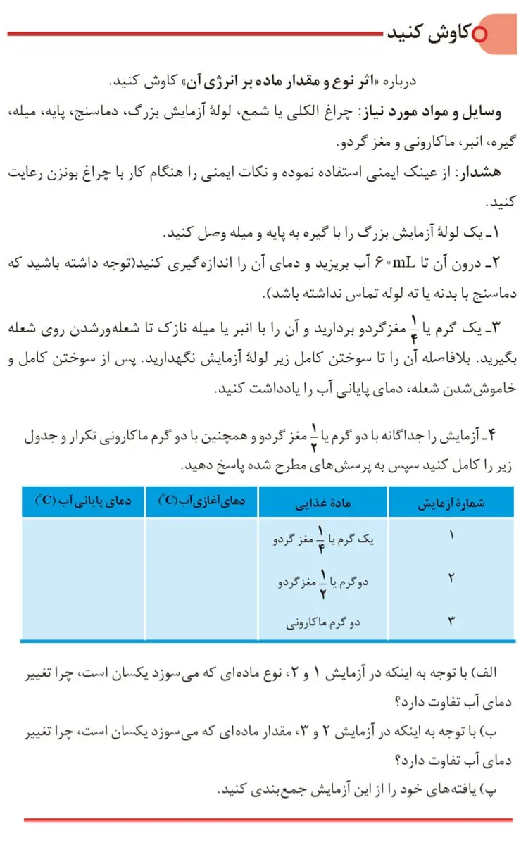 کاوش کنید شیمی یازدهم صفحه 53