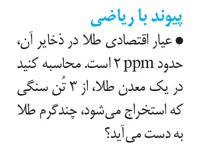 پاسخ پیوند با ریاضی زمین‌شناسی یازدهم صفحه 32