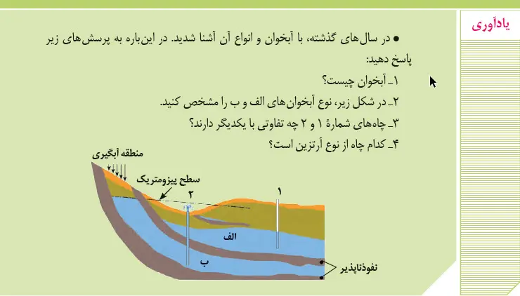 پاسخ یادآوری زمین‌شناسی یازدهم صفحه 47