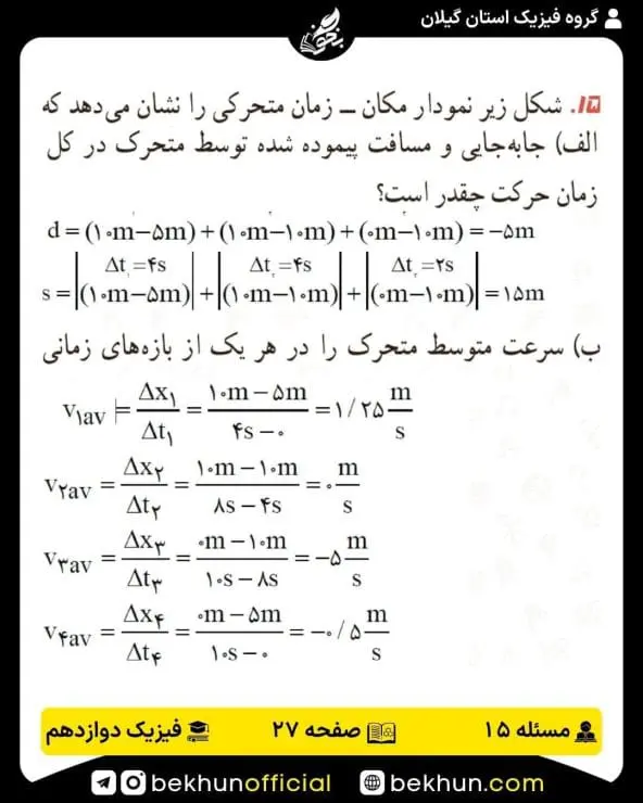 جواب پرسشها و مسئلههای فیزیک دوازدهم ریاضی 186 پاسخ پرسش و مسئله 15 فصل اول فیزیک دوازدهم ریاضی