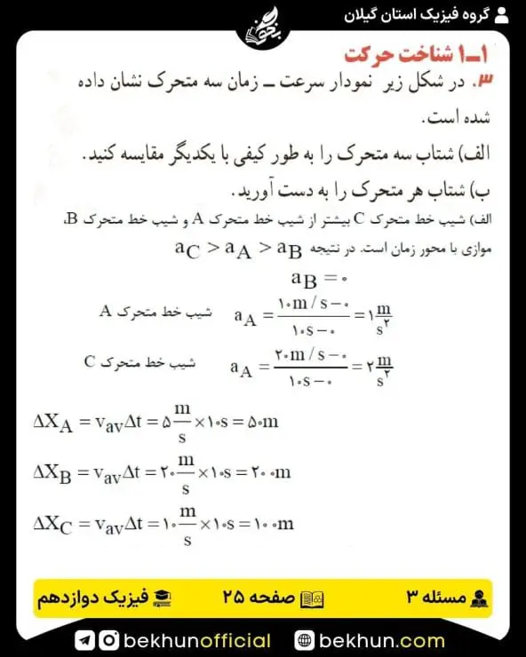 جواب پرسشها و مسئلههای فیزیک دوازدهم ریاضی 171 پاسخ پرسش و مسئله 3 فصل اول فیزیک دوازدهم