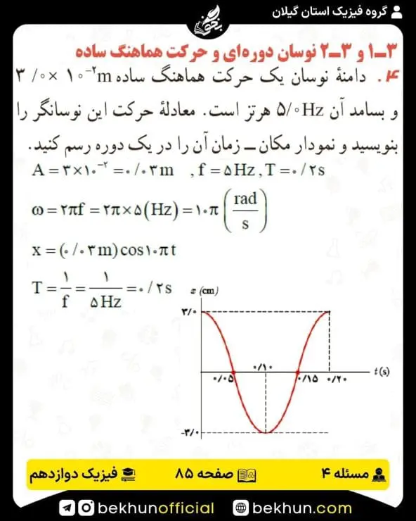 جواب پرسشها و مسئلههای فیزیک دوازدهم ریاضی 235 پاسخ پرسش و مسئله 4 صفحه 85 فیزیک دوازدهم ریاضی