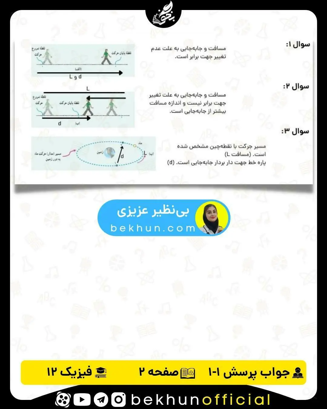 جواب پرسش 1-1 صفحه 2 فیزیک دوازدهم فصل اول