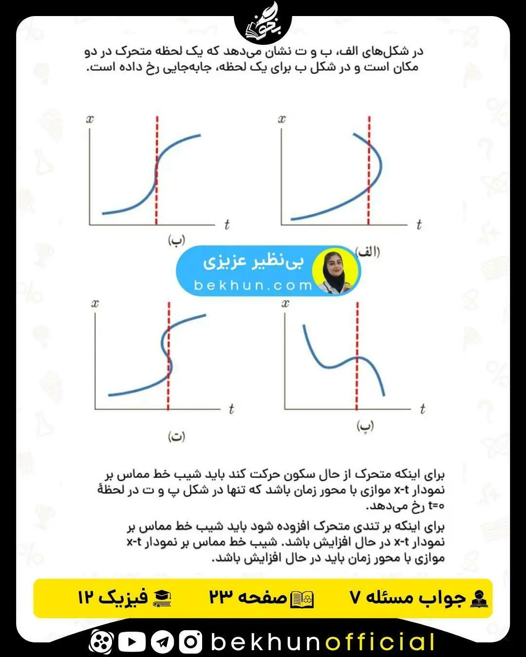 جواب تمرین 7 صفحه 23 فیزیک دوازدهم تجربی فصل یک