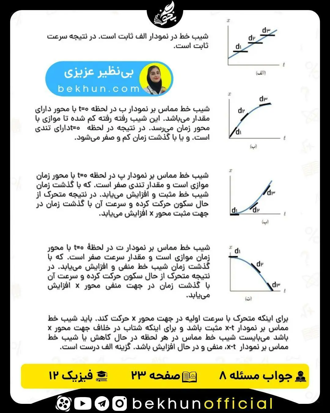 پاسخ تمرین 8 صفحه 23 فیزیک دوازدهم تجربی
