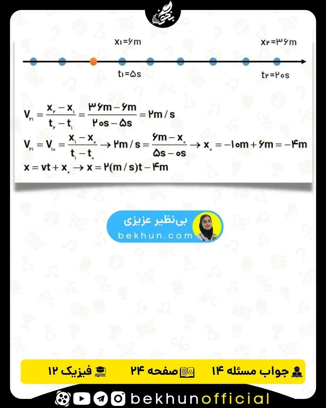 پاسخ تمرین 14 فصل یک فیزیک دوازدهم صفحه 24 