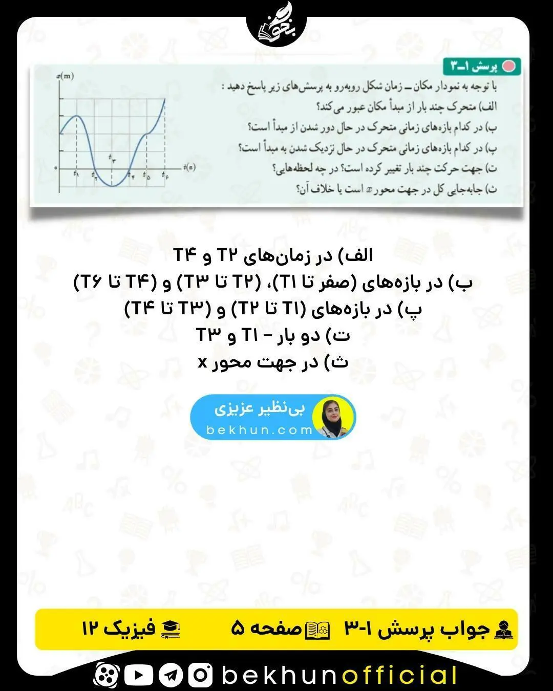 جواب پرسش صفحه 8 فیزیک دوازدهم تجربی فصل یک