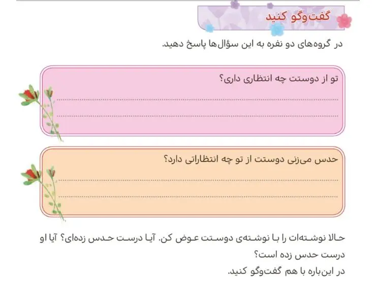 پاسخ گفت‌وگو کنید صفحه 80 هدیه‌های آسمان چهارم ابتدایی
