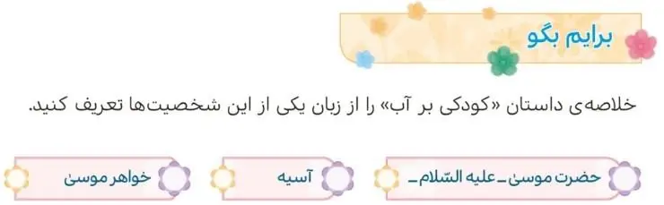 پاسخ برایم بگو صفحه 18 هدیه‌های آسمان چهارم ابتدایی