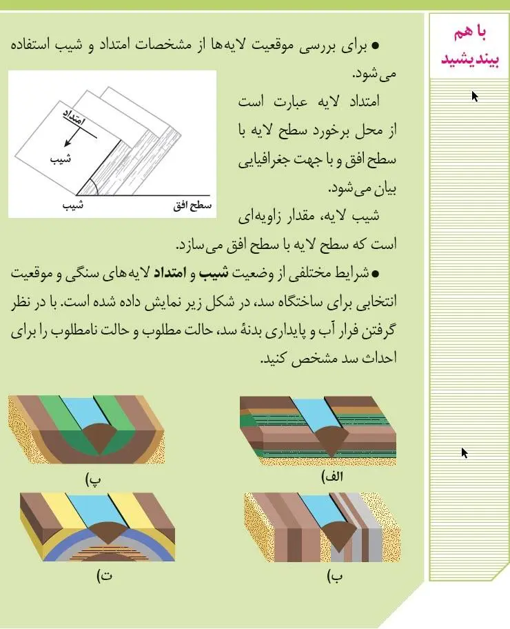 پاسخ باهم بیندیشید زمین‌شناسی یازدهم صفحه 64