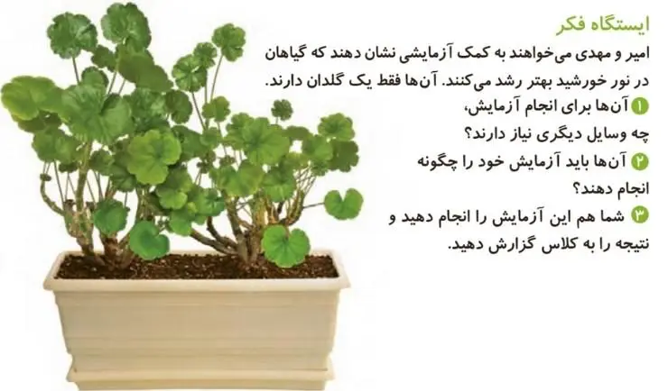 ایستگاه فکر صفحه 28 علوم دوم ابتدایی