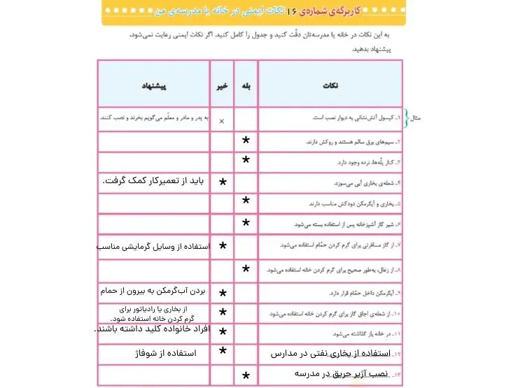 کاربرگ شماره 16 مطالعات اجتماعی سوم ابتدایی