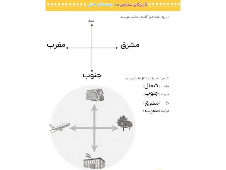 کاربرگ شماره 18 مطالعات اجتماعی سوم ابتدایی