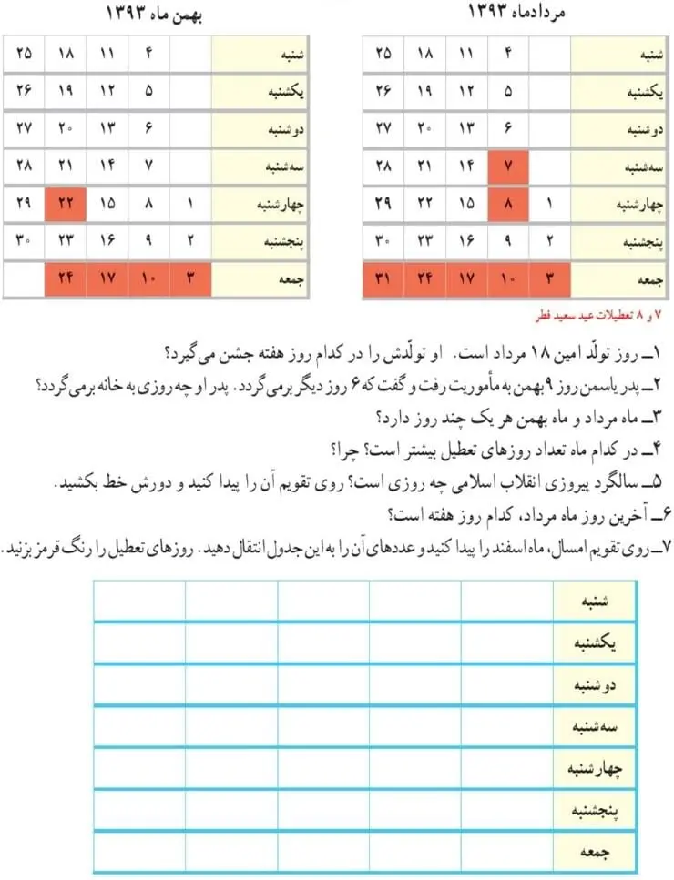 پاسخ کاربرگه شماره 13 مطالعات اجتماعی چهارم