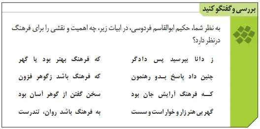 پاسخ بررسی و گفت و گو کنید صفحه 13 تحلیل فرهنگی دوازدهم انسانی