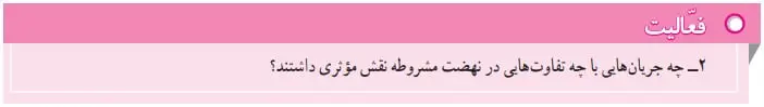 پاسخ فعالیت صفحه 86 مطالعات نهم