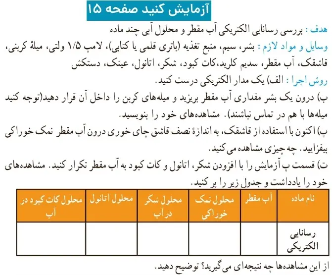 گام به گام فصل دوم علوم نهم