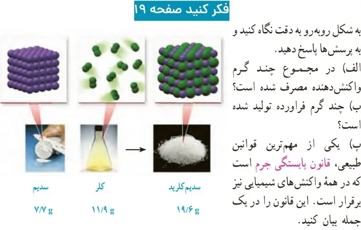 پاسخ فکر کنید علوم نهم صفحه ۱۹