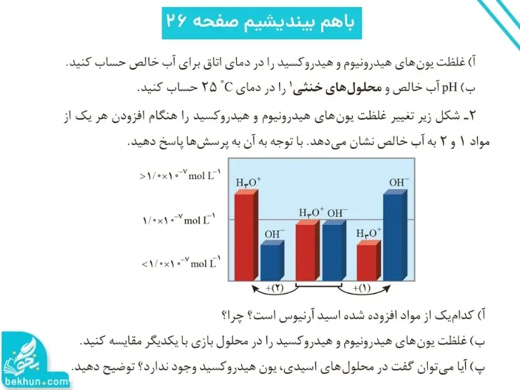 گام به گام فصل اول شیمی دوازدهم | مولکولها در خدمت تندرستی 101 جواب باهم بیندیشیم صفحه ۲۶ شیمی دوازدهم