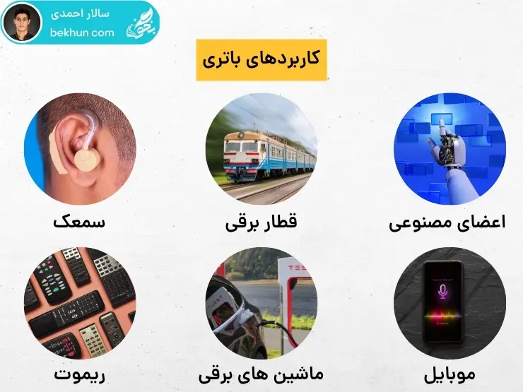 کاریرد باتری شیمی دوازدهم 
