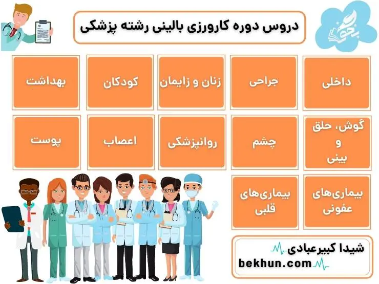 معرفی کامل رشته پزشکی 16 دروس دوره کارورزی بالینی رشته پزشکی
