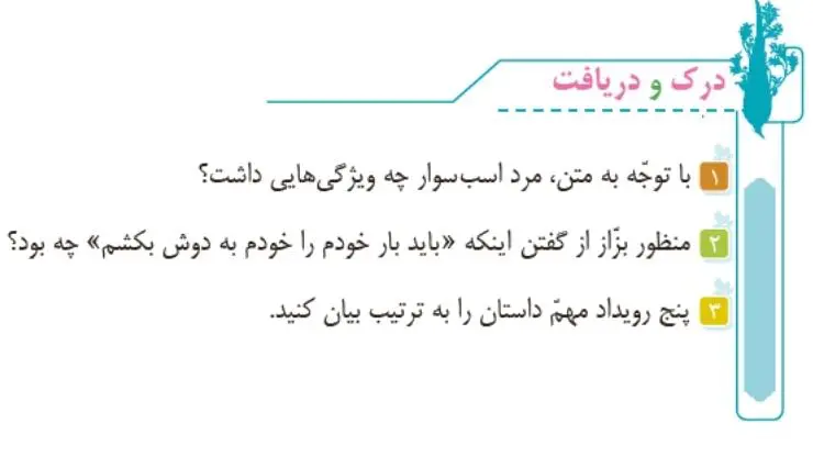 جواب درک و دریافت صفحه 96 فارسی ششم