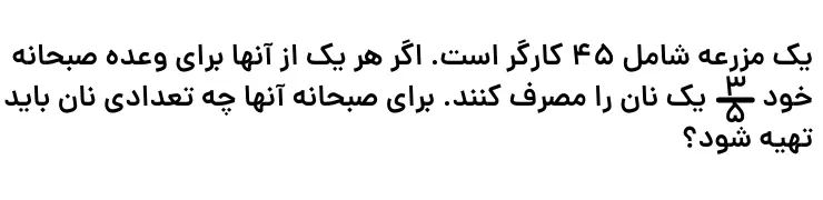 ضرب کسرها فصل دوم ریاضی پنجم