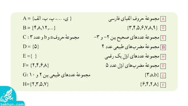 پاسخ سوال شماره 4 کار در کلاس صفحه 4 و 5