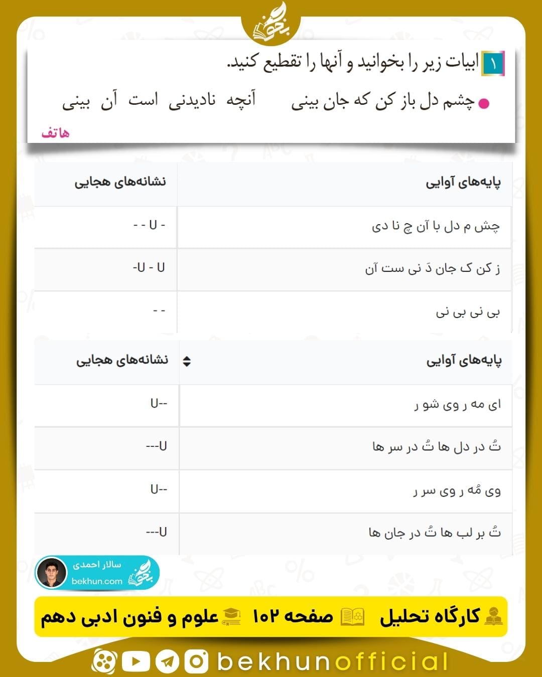 جواب کارگاه تحلیل علوم و فنون ادبی دهم انسانی 37 پاسخ کارگاه تحلیل علوم و فنون ادبی سال دهم فصل۴