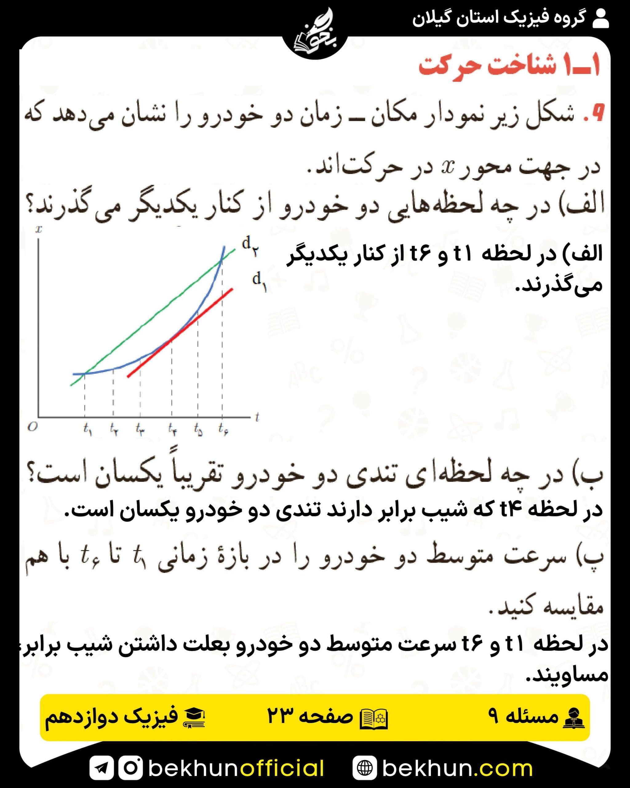 جواب پرسشها و مسئلههای فیزیک دوازدهم تجربی 137 پاسخ پرسش و مسئله 9 صفحه 23 فیزیک دوازدهم تجربی