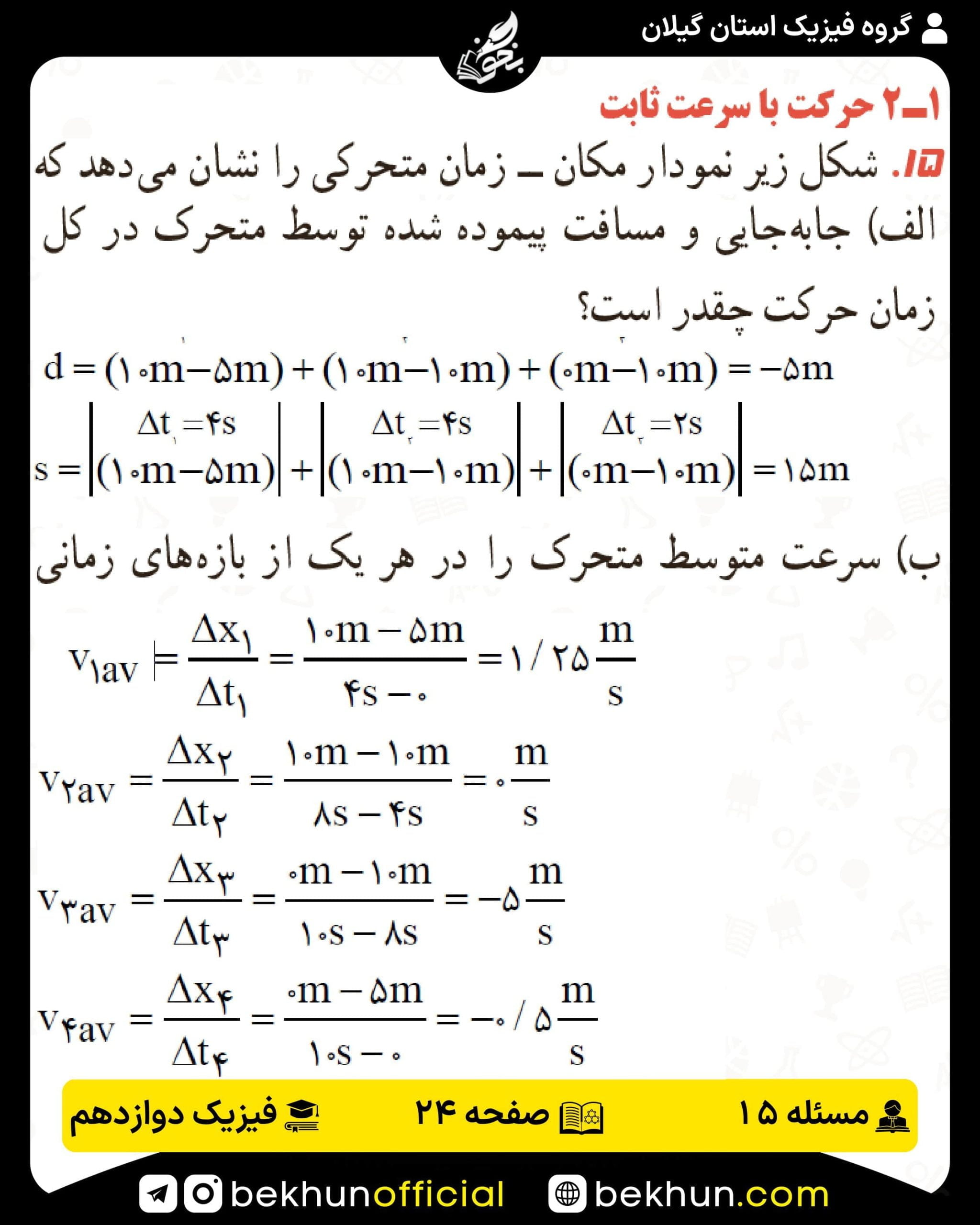 جواب پرسشها و مسئلههای فیزیک دوازدهم تجربی 145 پاسخ پرسش و مسئله 15 صفحه 24 فیزیک دوازدهم تجربی